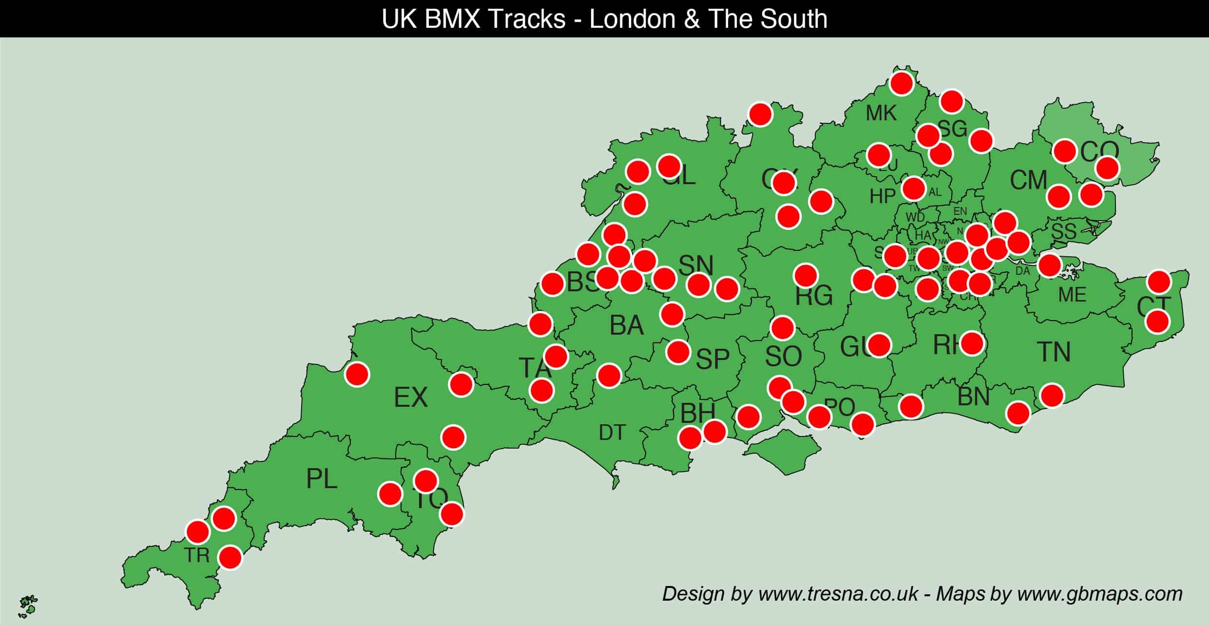 tracks to race bmx bikes