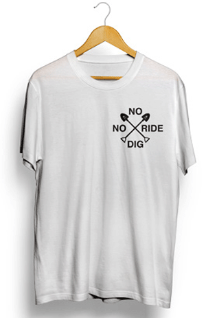no dig no ride bmx t-shirt